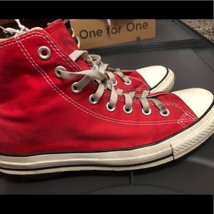 Red Hightop Converse size 11 men